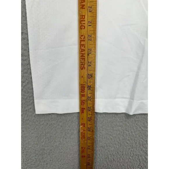 Figs Shirt Adult Medium White Seamless Crew Neck Tee Long Sleeve T-Shirt Mens